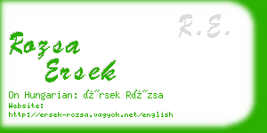 rozsa ersek business card